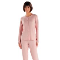 Pijama Feminino Longo Pzama 100223 Abertura Frontal
