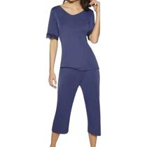 Pijama Feminino Lupo Poliamida Renda Capri 4297