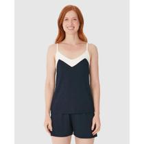 Pijama Feminino Malha Regata Malwee Ref. 131162 Cor:Azul marinhoTamanho:GG