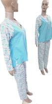 Pijama Feminino manga longa Algodão H2o