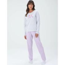 Pijama Feminino Meia Malha Manga Longa Malwee Ref. 117592 Pijama Feminino Meia Malha Manga Longa Malwee Ref. 117592