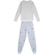 Pijama Feminino Meia Malha Manga Longa Malwee Ref. 117595