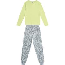 Pijama Feminino Meia Malha Manga Longa Malwee Ref. 117595