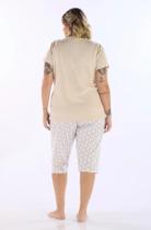 Pijama Feminino Meia Manga Capri Algodão Plus Pzama 90251