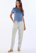 Pijama Feminino Meia Manga Com Calça Algodão 100244