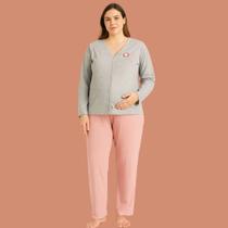 Pijama Feminino Para Amamentação e Gestante Izitex Pijama Feminino Para Amamentação e Gestante Izitex