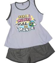 Pijama Feminino Personalizado Cavado Dia Das Mães Avós Plus Size