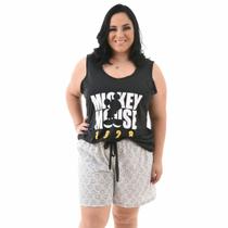 Pijama Feminino Plus Size Regata Verão