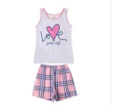 Pijama Feminino Regata Adulto Baby Doll Roupa De Dormir 100% Algodão