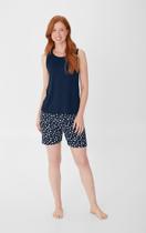 Pijama Feminino Regata Com Bermuda Em Malha Verão