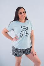 Pijama Feminino Ursinho Em Algodão Conforto e Estilo para Noites Leves Pijama Feminino Ursinho Em Algodão Conforto e Estilo para Noites Leves