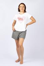 Pijama feminino verão dog mom camiseta e shorts xadrez