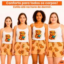 Pijama Feminino Verão Estampado Soltinho e Fresquinho Pijama Feminino Verão Estampado Soltinho e Fresquinho