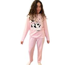Pijama Flanelado Amor Bons Sonhos Rosa - Luna