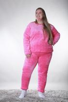 Pijama fleece 3d coração Longo Dunabella - Mãe