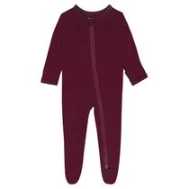 Pijama GUISBY Rayon Baby Boy Maroon com zíper bidirecional Pijama GUISBY Rayon Baby Boy Maroon com zíper bidirecional