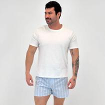 Pijama Hering de Verão Manga Curta com Shorts Listrado Masculino