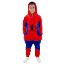Pijama Homem Aranha Spiderman Macacão Kigurumi Infantil Original Marvel, Zona Criativa Pijama Homem Aranha Spiderman Macacão Kigurumi Infantil Original Marvel, Zona Criativa