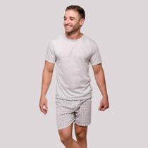 Pijama Homem Conjunto Meia Manga E Short Roupa De Dormir Pai