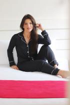 Pijama Homewear Longo Preto - Divina Luna