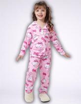 Pijama Infantil Americano de Inverno Manga Longa, Conjunto Infantil para o Frio Tecido Macio e Quentinho