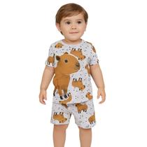Pijama Infantil Bebê Menino Capivaras Brilha no Escuro Kyly Pijama Infantil Bebê Menino Capivaras Brilha no Escuro Kyly