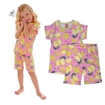 Pijama Infantil Blusa e Bermuda Menina Suedine Up Baby 43331