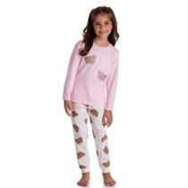 Pijama infantil brilha no escuro urso coração dadomile Pijama infantil brilha no escuro urso coração dadomile