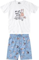 Pijama Infantil Camiseta Bermuda 85425 - Malwee Carinhoso