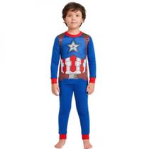 Pijama Infantil Capitão América Estampado Basic+ Confortável