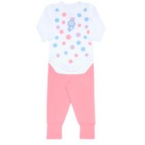 Pijama infantil com body manga longa thermo estampado dedeka ref:23627 p/g