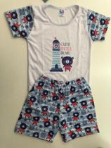 Pijama infantil curto Urso Cute