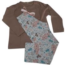 pijama infantil de camiseta ML e calça estampada pijama infantil de camiseta ML e calça estampada