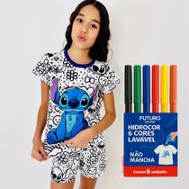 Pijama Infantil de Colorir Pintar Com Canetinhas Lavaveis Conjunto Criança Pijama Infantil de Colorir Pintar Com Canetinhas Lavaveis Conjunto Criança