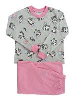 Pijama infantil de inverno manga longa feminino quentinho moletinho flanelado 6 a 12 anos