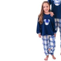 Pijama Infantil de Inverno Mickey Xadrez Fernanda Rubi Pijama Infantil de Inverno Mickey Xadrez Fernanda Rubi