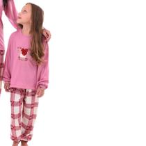 Pijama Infantil de Inverno Mickey Xadrez Fernanda Rubi