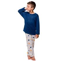 Pijama Infantil Diones Camiseta Manga Longa Calça Estampado