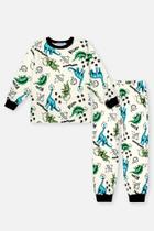 Pijama Infantil Divertto com Estampa de Dinossauros e Espaço