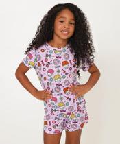 Pijama Infantil Estampa Doces Marisa Tam 4 a 12 Lilás-58103