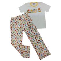 Pijama infantil fem Sonhart Cru e estampado