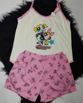 Pijama Infantil Feminino Algodão cor Branco com Rosa com Estampa Meninas Super Poderosas Pijama Infantil Feminino Algodão cor Branco com Rosa com Estampa Meninas Super Poderosas