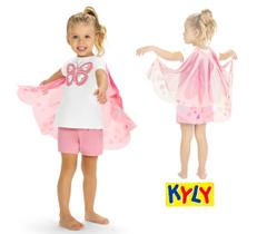 Pijama Infantil Feminino em Meia Malha Borboleta Kyly