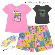 Pijama Infantil Feminino em Meia Malha c/ Tapa Olho Kyly