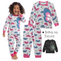 Pijama Infantil Feminino em Meia Malha Longo Kyly