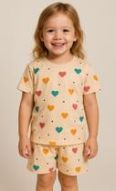 Pijama Infantil Feminino _ Estampado Coração