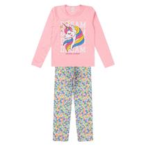 Pijama Infantil Feminino Inverno Algodão Manga Longa 04 ao 14