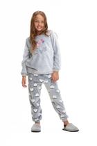 Pijama Infantil Feminino Inverno Fleece Love Menina Moletom Felpudo Manga Longa Frio Pijama Infantil Feminino Inverno Fleece Love Menina Moletom Felpudo Manga Longa Frio