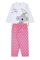 Pijama Infantil Feminino Inverno Good Night - Hey Kids Branco Pijama Infantil Feminino Inverno Good Night - Hey Kids Branco