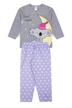 Pijama Infantil Feminino Inverno Good Night - Hey Kids Mescla Pijama Infantil Feminino Inverno Good Night - Hey Kids Mescla